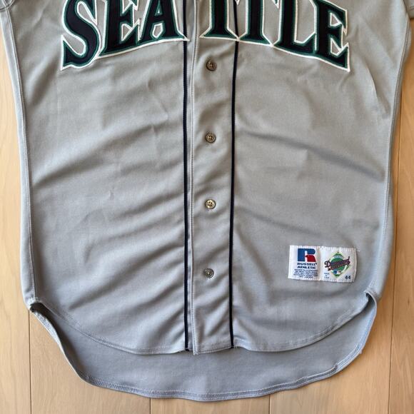 Vintage Ken Griffey JR Jersey 44 Gray 90s Russell Athletic Vintage - Picture 4 of 8